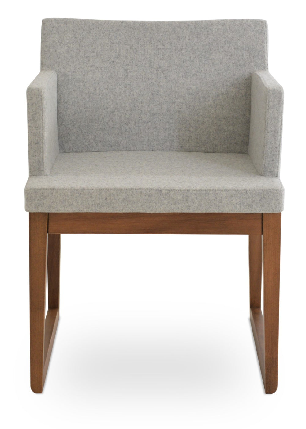 Soho Concept Soho Wood Armchair Dining Chair With Camira Blazer Wool – Durable, Stylish, 10-year Guarantee! Walnut,Silver  Soho-concept-dining-chair-05944
