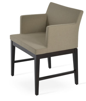 Soho Concept Soho Wood Armchair Dining Chair In Premium Camira Fabric - 10-year Guarantee & Stylish Comfort Beige  Soho-concept-dining-chair-05929