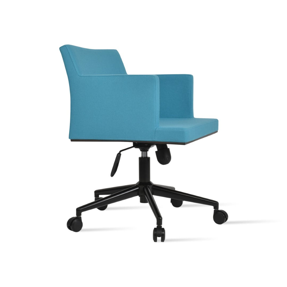 Soho Concept Soho Office Armchair - Premium Camira Blazer Wool Fabric, Adjustable Height, 10-year Warranty, Turquoise Turquoise  Soho-concept-dining-chair-11965