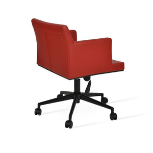 Soho Concept Soho Office Armchair - Stylish Leatherette, Adjustable Height, Metal Base, Comfort For Executives Black,Red  Soho-concept-dining-chair-11964