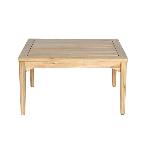 Lh Imports Sonoma Outdoor Square Coffee Table - Stylish Slatted Design For Durable Outdoor Gatherings & Relaxation Brown Treated Acacia Wood Som032-sq