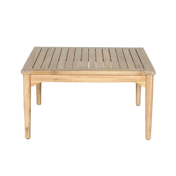Lh Imports Sonoma Outdoor Square Coffee Table - Stylish Slatted Design For Durable Outdoor Gatherings & Relaxation Brown Treated Acacia Wood Som032-sq