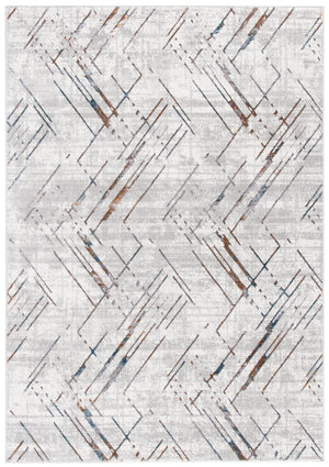 Safavieh Sonoma Ivory Grey Runner 2'2"X7' — Power-Loomed Turkish Polyester, Geometric Design, Durable & Soft SON376A-27