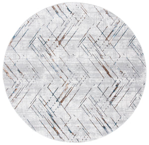 Safavieh Sonoma Ivory Grey Runner 2'2"X7' — Power-Loomed Turkish Polyester, Geometric Design, Durable & Soft SON376A-27