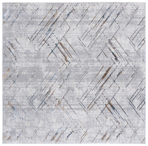 Safavieh Sonoma Ivory Grey Runner 2'2"X7' — Power-Loomed Turkish Polyester, Geometric Design, Durable & Soft SON376A-27