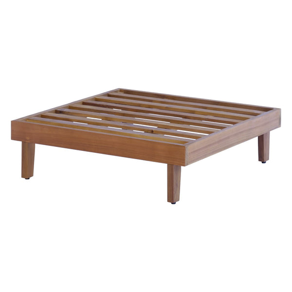 English Elm Topmax Acacia Wood 8 Piece Modular Outdoor Sectional with Storage Table and Cushions SP100039AAA