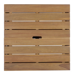 English Elm Topmax Acacia Wood 8 Piece Modular Outdoor Sectional with Storage Table and Cushions SP100039AAA