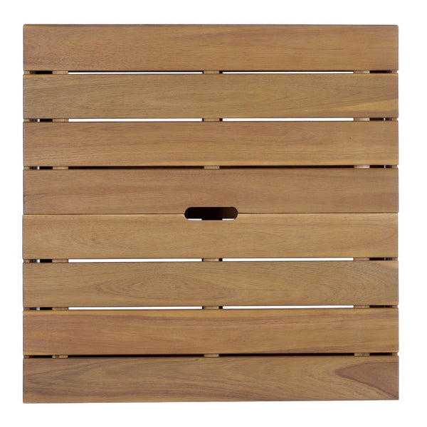 English Elm Topmax Acacia Wood 8 Piece Modular Outdoor Sectional with Storage Table and Cushions SP100039AAA
