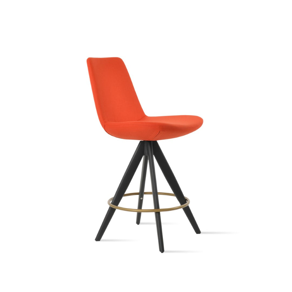 Soho Concept Eiffel Swivel Barstools & Counterstools In Camira Blazer Wool - Stylish, Durable, 10-year Guarantee! Walnut,Dark Grey  Soho-concept-dining-chair-06785