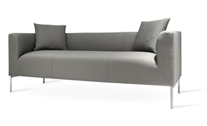 Soho Concept Zara Small Armchair With Polished Stainless Steel Base - Stylish, Compact Seating For Modern Spaces Grey  Soho-concept-dining-chair-13534