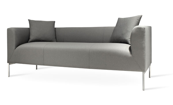 Soho Concept Zara Small Armchair With Polished Stainless Steel Base - Stylish, Compact Seating For Modern Spaces Grey  Soho-concept-dining-chair-13534