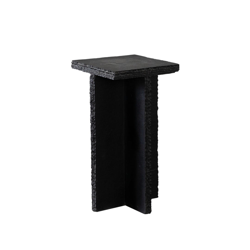 Diamond Sofa Spectre Black Slate Marble Accent Table By  - Stylish Pedestal For Modern Home Décor Black Marble Spectreatbl