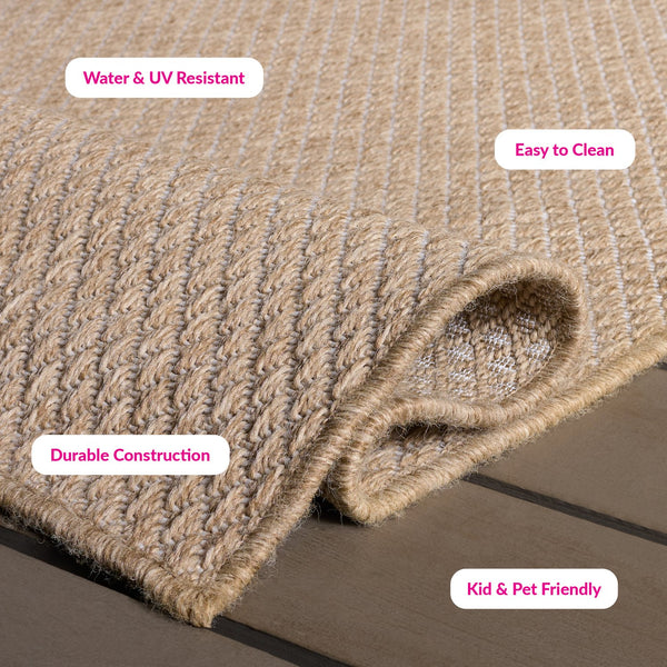 Safavieh Sisal Performance Square Area Rug In Natural Ivory — Low-Profile, Stain‑Resistant, Turkish Power‑Loomed Elegance 6'-7" x 6'-7" SPF806C-7SQ