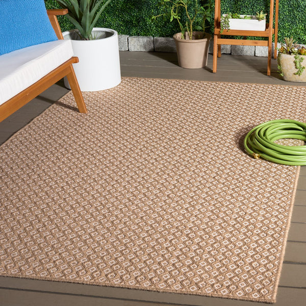 Safavieh Sisal Round Performance Rug Natural/Ivory — Low-Profile, Durable Power-Loomed Design From Turkey 6'-7" x 6'-7" SPF808C-7R