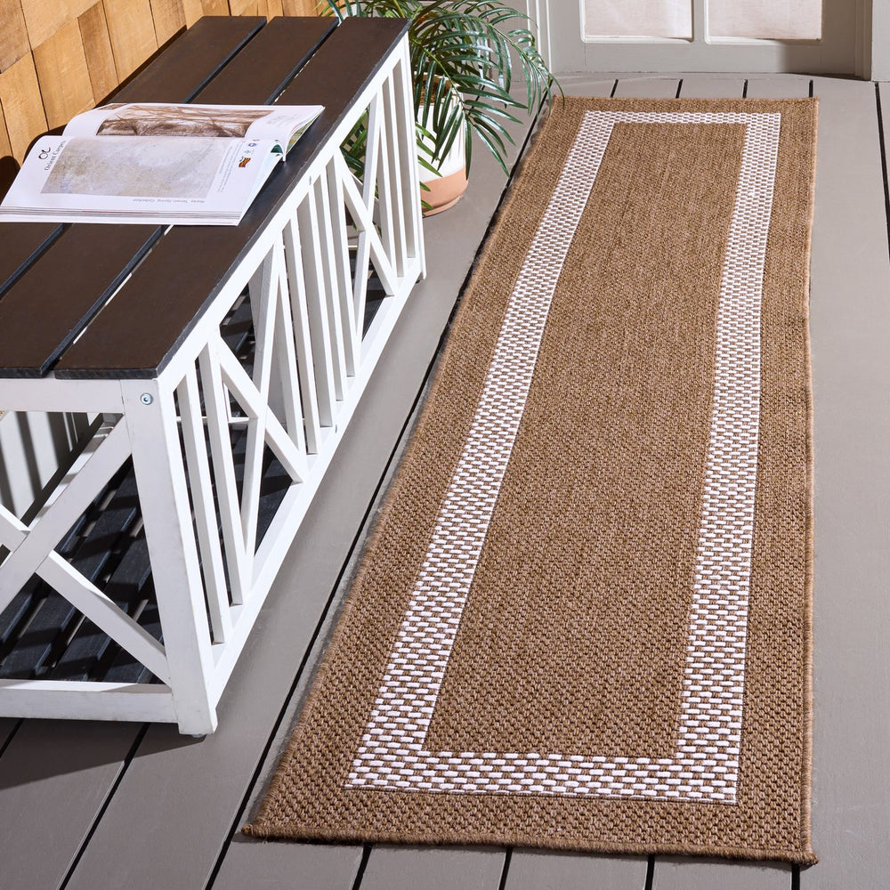 Safavieh Sisal Minimalist Square Area Rug In Natural Ivory Tones, Low-Profile Durable Polypropylene Weave For Modern Homes 6'-7" x 6'-7" SPF810C-7SQ