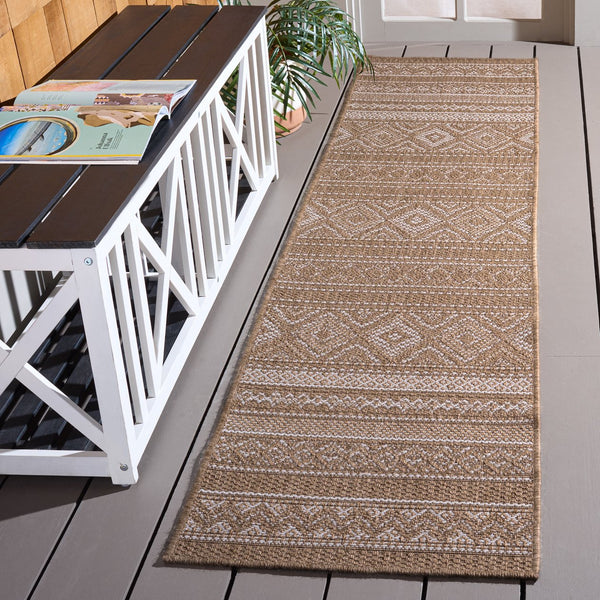 Safavieh Sisal Performance Low-Profile Natural And Ivory Area Rug — Durable, Stain-Resistant, Modern Texture Feel 4'-0" x 6'-0" SPF814C-4