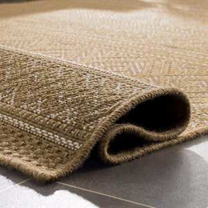 Safavieh Sisal Performance Low-Profile Natural And Ivory Area Rug — Durable, Stain-Resistant, Modern Texture Feel 4'-0" x 6'-0" SPF814C-4