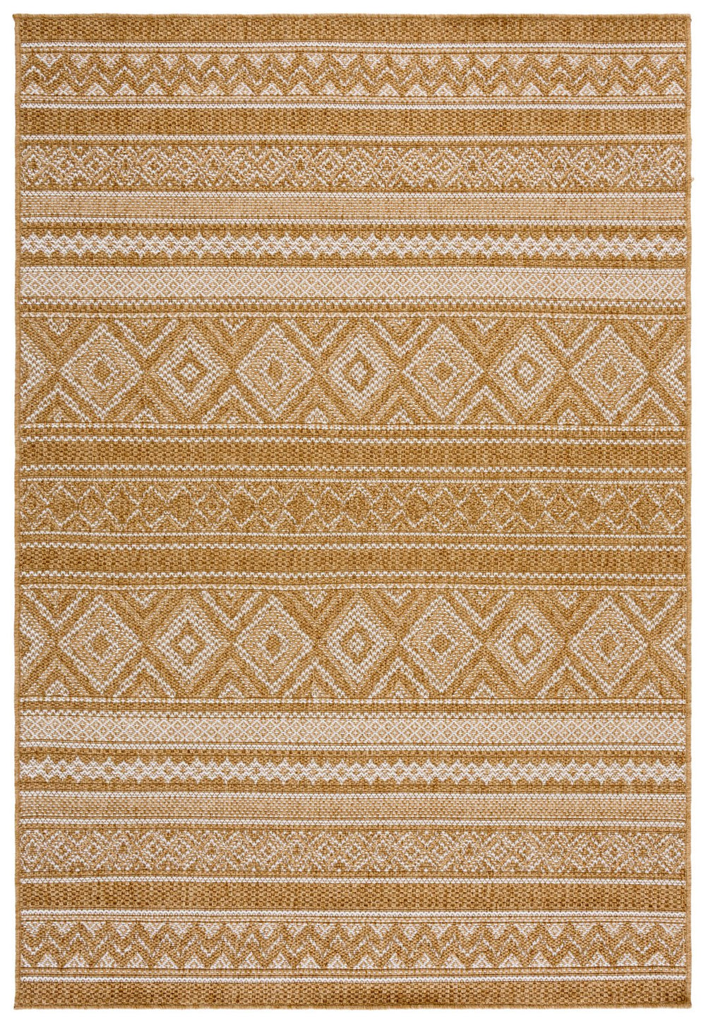 Safavieh Sisal Performance Low-Profile Natural And Ivory Area Rug — Durable, Stain-Resistant, Modern Texture Feel 4'-0" x 6'-0" SPF814C-4