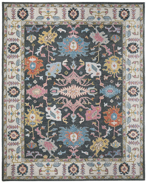 Feizy Rugs Springfield Hand Tufted Persian Floral Area Rug for Living Room or Dining Space 5' x 8' SPF8A47FGRY000E10
