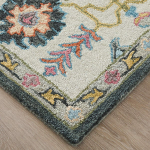 Feizy Rugs Springfield Hand Tufted Persian Floral Area Rug for Living Room or Dining Space 5' x 8' SPF8A47FGRY000E10