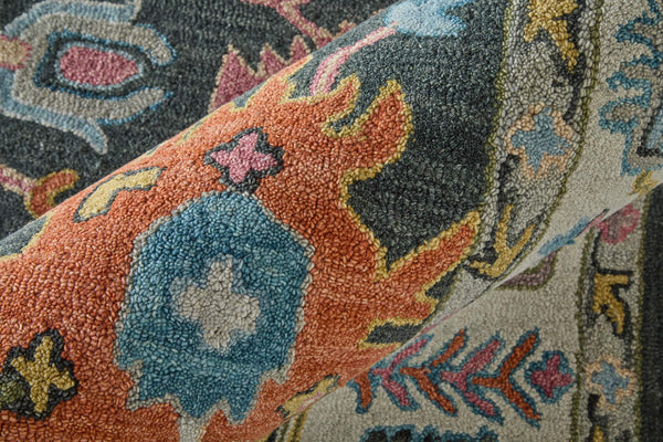 Feizy Rugs Springfield Hand Tufted Persian Floral Area Rug for Living Room or Dining Space 5' x 8' SPF8A47FGRY000E10