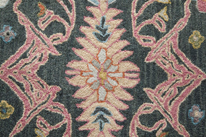 Feizy Rugs Springfield Hand Tufted Persian Floral Area Rug for Living Room or Dining Space 5' x 8' SPF8A47FGRY000E10