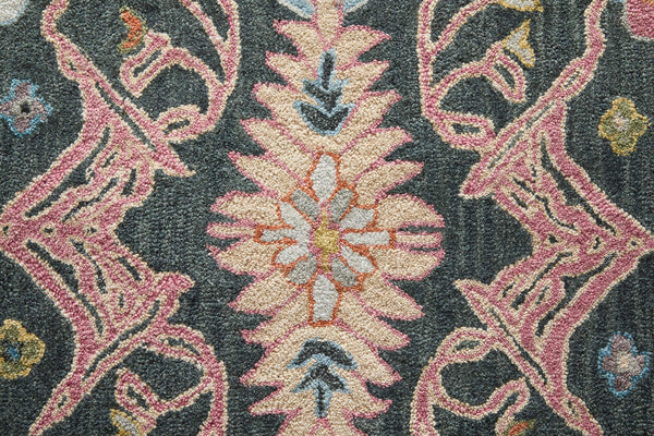 Feizy Rugs Springfield Hand Tufted Persian Floral Area Rug for Living Room or Dining Space 5' x 8' SPF8A47FGRY000E10