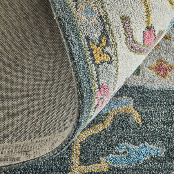 Feizy Rugs Springfield Hand Tufted Persian Floral Area Rug for Living Room or Dining Space 5' x 8' SPF8A47FGRY000E10