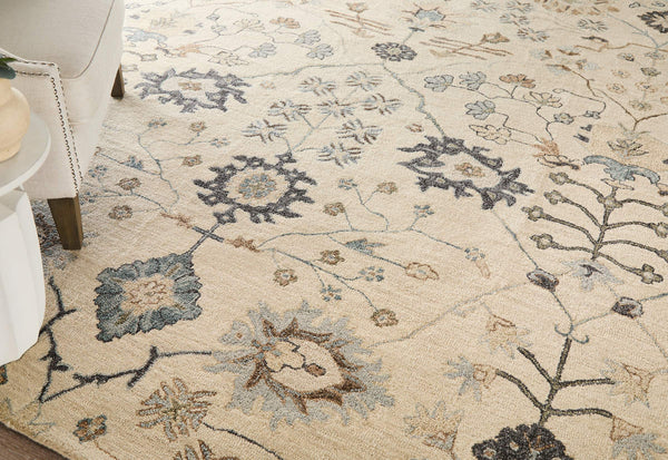 Feizy Rugs Springfield Hand-Tufted Floral Botanical Area Rug with Persian Motifs for Living Rooms 5' x 8' SPF8A48FBGE000E10