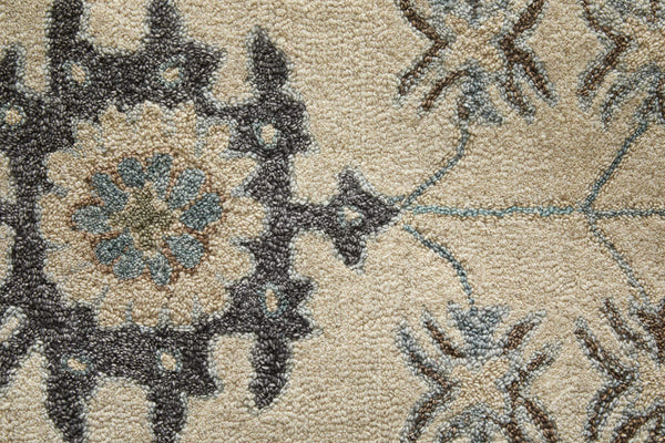 Feizy Rugs Springfield Hand-Tufted Floral Botanical Area Rug with Persian Motifs for Living Rooms 5' x 8' SPF8A48FBGE000E10
