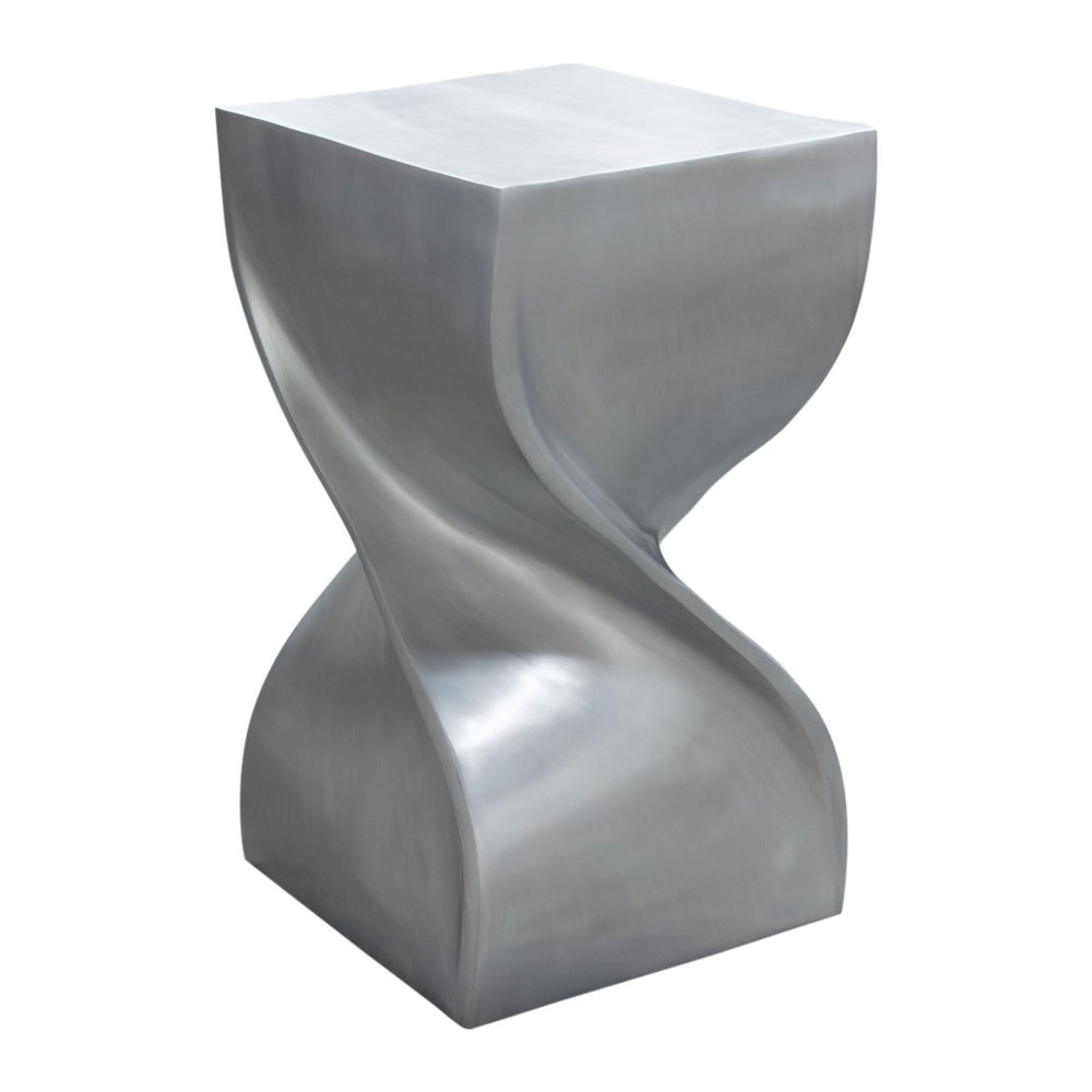 Diamond Sofa Spire Square Accent Table – Stylish Casted Aluminum Design In Sleek Nickel Finish By Nickel Metal Spireatni