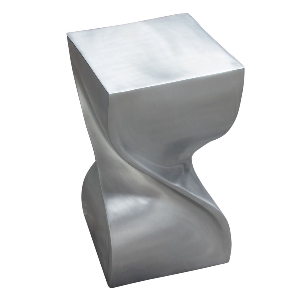 Diamond Sofa Spire Square Accent Table – Stylish Casted Aluminum Design In Sleek Nickel Finish By Nickel Metal Spireatni