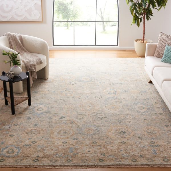 Safavieh Samarkand 122 Hand Knotted Traditional Rug IIX Grey / Gold SRK122D-9