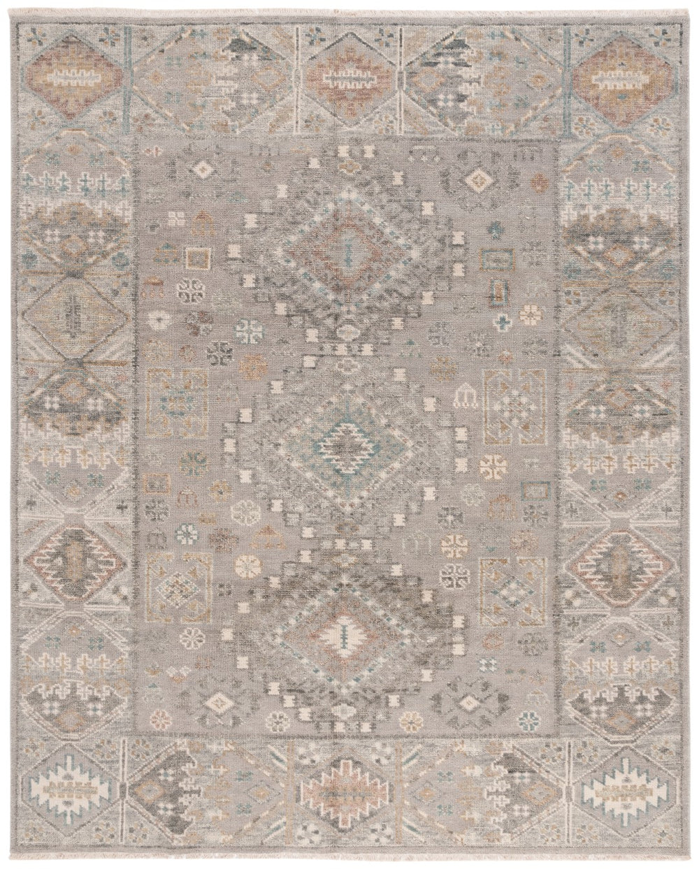 Safavieh Samarkand 132 Hand Knotted Traditional Rug Grey / Ivory 9' x 12'