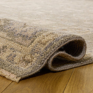 Safavieh Samarkand Hand-Knotted Grey Area Rug 8X10 Wool-Cotton Blend Low Pile With Fringe, Durable Elegance 9'-0" x 12'-0" SRK134F-9