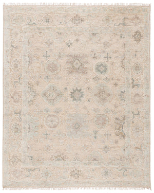 Safavieh Samarkand Hand-Knotted Beige Ivory Wool Rug — Traditional Oriental Elegance, Durable Low-Profile Comfort 10'-0" x 14'-0" SRK301B-10