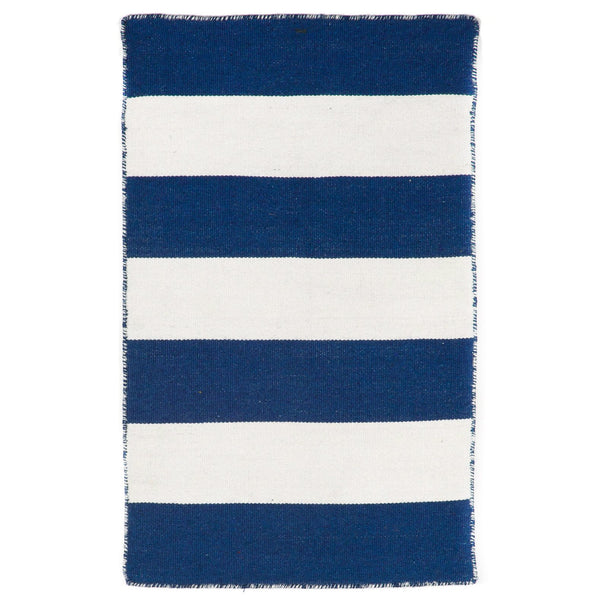Trans Ocean Liora Manne Sorrento Rugby Stripe Indoor/Outdoor Area Rug – Hand Woven Geometric Accent For Style Navy Polyester,Acrylic Srn23630233