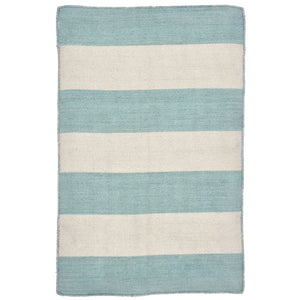 Trans Ocean Liora Manne Sorrento Rugby Stripe Indoor/Outdoor Area Rug – Hand Woven Geometric Accent For Style Blue Polyester,Acrylic Srn23630293