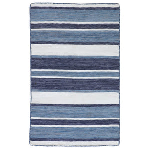 Trans Ocean Liora Manne Sorrento Boat Stripe Indoor/Outdoor Area Rug - Hand Woven, Fade Resistant & Versatile Navy Polyester,Acrylic Srn23631733