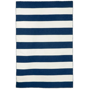 Trans Ocean Liora Manne Sorrento Rugby Stripe Indoor/Outdoor Area Rug – Hand Woven Geometric Accent For Style Navy Polyester,Acrylic Srn57630233
