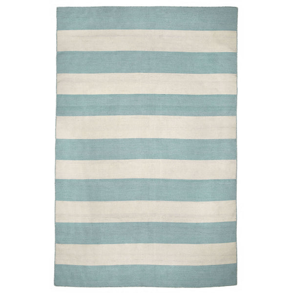 Trans Ocean Liora Manne Sorrento Rugby Stripe Indoor/Outdoor Area Rug – Hand Woven Geometric Accent For Style Blue Polyester,Acrylic Srn46630293