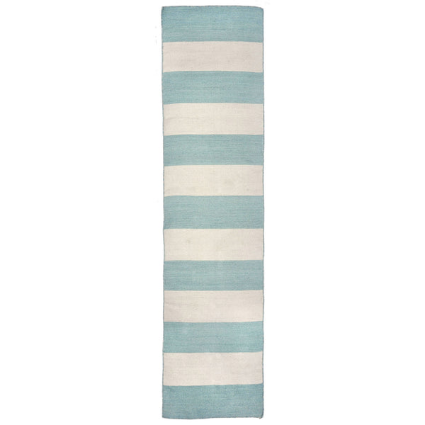 Trans Ocean Liora Manne Sorrento Rugby Stripe Indoor/Outdoor Area Rug – Hand Woven Geometric Accent For Style Blue Polyester,Acrylic Srnr8630293