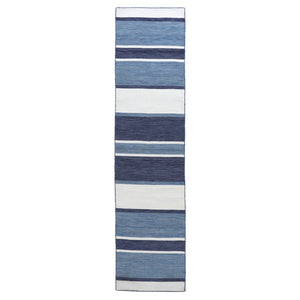 Trans Ocean Liora Manne Sorrento Boat Stripe Indoor/Outdoor Area Rug - Hand Woven, Fade Resistant & Versatile Navy Polyester,Acrylic Srnr8631733