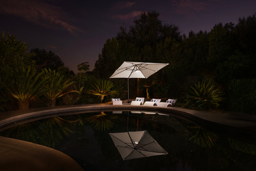 Simplyshade Selene Hexagon Umbrella Light - Elegant Outdoor Illumination For Stylish Patio Evenings And Relaxation Bronze Bronze Ss-sun14-00