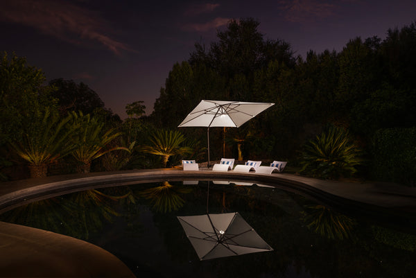 Simplyshade Selene Hexagon Umbrella Light - Elegant Outdoor Illumination For Stylish Patio Evenings And Relaxation Bronze Bronze Ss-sun14-00