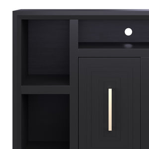 Legends Furniture Bridgevine Home Sunset 83 Inch Tv Stand Console For Tvs Up To 95 Inches, No Assembly Required, Black Finish Driftwood, Grey Poplar Solids And Okoume Veneers Ss1211.Sls