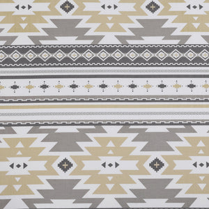 Hiend Accents 200tc Cotton Desert Sage Sheet Set - Luxurious 4-piece Collection With Stylish Aztec Patterns Multi Color 100% Cotton Ss1939-qn-oc