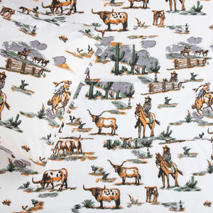 Hiend Accents 200tc Cotton Ranch Life Sheet Set - Embrace Western Charm With Luxurious Comfort And Style Duffle Bag 100% Cotton Ss2138-tw-df