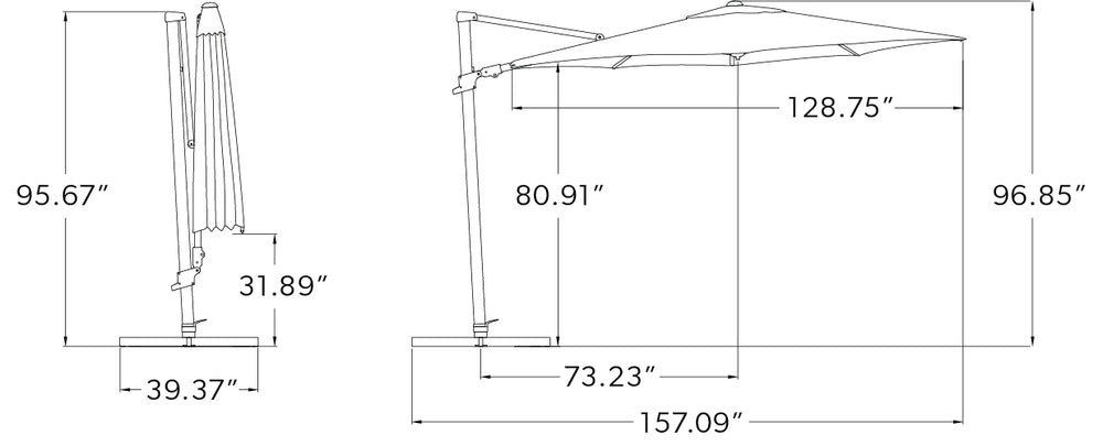Simplyshade Maldives 11' Octagon Umbrella - Elevate Outdoor Spaces With Dynamic Shade And Elegant Design Natural Black Ssag15e-09/R807