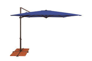 Simplyshade Skye 8.6' Square Outdoor Umbrella With Cross Bar Stand For Elegant Shade And Backyard Comfort Blue Sky Bronze Ssag5a-86sq-00/2406